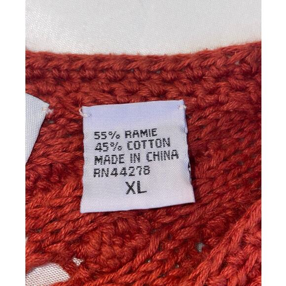 Marisa Christina Cardigan Knitted by Hand - Size XL - Beautiful Pattern & Color - Picture 6 of 11